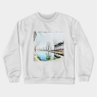 water reflection of the lake(watercolor painting) Crewneck Sweatshirt